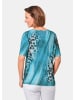 GOLDNER Kurzgröße:  Druckshirt Bequemes Druckshirt im Mustermix in türkis / gemustert