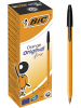 Bic Kugelschreiber Orange fine/ 20 Kulis in Schwarz, fein – Strichstärke 0,35 mm