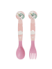 COFI 1453 Einhorn Kinderbesteck Löffel und Gabel für Kinder in Pink