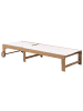 Beliani Gartenliege PEDESINA in Braun/Beige - (W) 66 x (H) 33 x (L) 192 cm