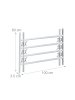 relaxdays Fenstergitter Einbruchschutz in Grau - (B)100-150 x (H)60 cm