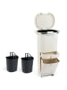 COSTWAY Mülleimer Küche 3 Fächer 2 x 12L & 14L in Beige