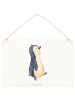 Mr. & Mrs. Panda Wandtafel Pinguin mHerzieren ohne Spruch in Weiß