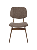 Beliani 2er-Set Esszimmerstuhl ELAINE in Braun/Grau