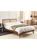 Beliani Doppelbett MONPAZIER in Braun - (W) 167 x (H) 99 x (L) 209 cm