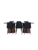 ebuy24 Essgruppe Olivia (7-teilig) Mokka 100 x 210 cm