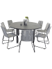 ebuy24 Gartenset Marbella 9-teilig Grau 140 x 140 cm