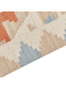 Beliani Kelim DILIJAN in Bunt/Beige/Blau - (W) 160 x (L) 230 cm