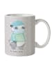 Mr. & Mrs. Panda Geschenktasse Operationsassistent Herz ohne Spruch in Grau Pastell