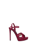 Dolce & Gabbana Pink Leder Plateau Sandalen