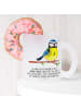 Mr. & Mrs. Panda Pott Vogel Blaumeise mit Spruch in Transparent