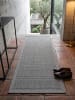 KADIMA DESIGN Teppichläufer Uni flachgewebt pflegeleicht Wohnzimmer Flur Esszimmer in Grau