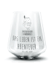 Mr. & Mrs. Panda Trinkglas Eule Federschmuck mit Spruch in Transparent