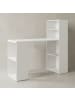 KADIMA DESIGN Schreibtisch WL5.692 mit Regal 120 x 120 x 53 cm Matt Holz in Weiß