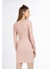 myMo ROCKS Damen Kleid Aus Rippstrick in Pink