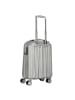 Polestream Moonrock 4 Rollen Kabinentrolley S 55 cm mit Dehnfalte in silver brushed