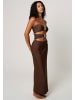 Moda Minx Maxikleid Starfish Cut Outs in Coffee