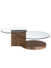 Angel Cerdá Couchtisch 2019 in Glas / Walnuss – (B)120 x (H)38 x (T)80 cm
