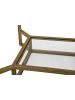 Mauro Ferretti Couchtisch aus Metall und Marmor, 47 x 47 x 60 cm