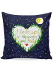 Mr. & Mrs. Panda 40x40 Kissen Love u to the moon & back mit Spruch in Bunt