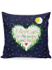Mr. & Mrs. Panda Dekokissen Love u to the moon & back mit Spruch in Bunt
