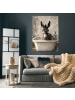 WALLARENA Leinwandbild Esel in Beige