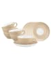 Seltmann Weiden 6er Set Teetassen mit Untertassen Liberty Pure Colors in 140 ml in Dusty Beige