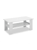 relaxdays Couchtisch in Weiß - (B)100 x (H)43,5 x (T)50 cm