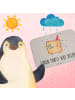 Mr. & Mrs. Panda Badeteppich Toast Party mit Spruch in Grau Pastell