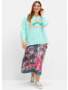 sheego Sweatshirt in hellblau bedruckt