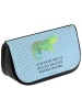 Mr. & Mrs. Panda Make-up-Organizer Krokodil mit Spruch in Blau Pastell