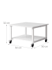 relaxdays Druckertisch in Weiß - (B)50 x (H)32 x (T)50 cm