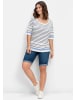sheego Bermudas in blue denim