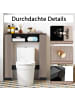 COSTWAY Toilettenschrank Bad Überbauschrank in Braun