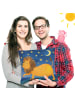 Mr. & Mrs. Panda Kissen 40 x 40 Sternzeichen Löwe Design ohne Sp... in Weiß