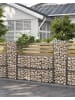 SONGMICS 5er-Set: Gabione in Silbern - (B)100 x (H)30 x (T)30 cm