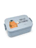 Mr. & Mrs. Panda Lunchbox Bär Prüfung Motiv mit Spruch in Blau Pastell