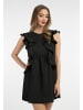 faina Damen Minikleid Mit Rüschen in Schwarz