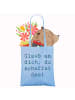 Mr. & Mrs. Panda Tote Bag Spruch Schulanfang Glaube mit Spruch in Sky Blue