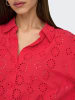 JACQUELINE de YONG Trendiges Hemd mit Lochstickerei und längerer Rückenpartie in Rot