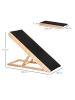 Pawhut Hunderampe Schwarz+Naturholz 90B x 40T x 61H cm
