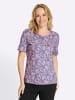 Sieh an! Kurzarm-Shirt in flieder-feige-bedruckt