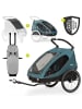 Hauck 2in1 Fahrradanhänger Sparset Dryk Duo - für in gruen,blau