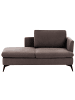 Beliani Chaiselongue SIEVOZ in Braun/Schwarz - (W) 155 x (H) 84 x (L) 85 cm rechtsseitig