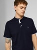 Jack & Jones Polo T-Shirt Pique Kurzarm Basic Hemd JJEPAULOS in Dunkelblau