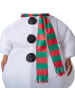tectake Schneemann-Outfit mit Zylinder und Schal, schwarz/weiß