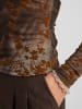 Peppercorn Top in Toffee Print