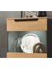 Inn.Furn Wohnwand Eiche Artisan, grau 4-teilig 246 cm, Schrankwand mit Soft-Close
