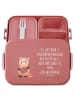 Mr. & Mrs. Panda Bento Box Roter Panda Motiv mit Spruch in Rot Pastell