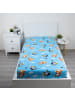 COFI 1453 Bluey Spannbettlaken 90 × 200 cm aus Baumwolle mit Gummizug in Blau